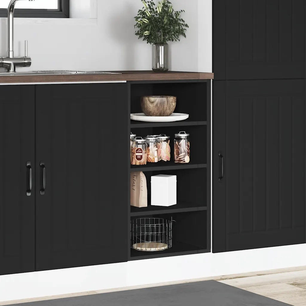 Pensile da cucina | Armadio Inferiore ¡°Riga¡± Nero 40x44,5x81,5 cm