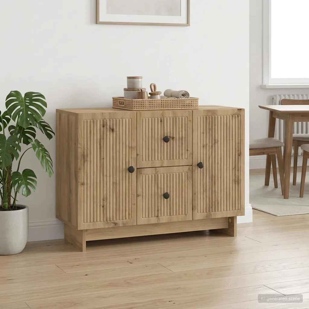 Credenza con cassetto Rovere Artigianale 89 x 34,5 x 60 cm 893974