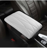 Sostegno auto per braccio in pelle e schiuma di espansione, scatola di sostegno auto, cuscino di sostegno per console centrale universale per una maggiore sostenibilità per il cuscino di sostegno per console centrale (bianco)