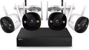 IMOU Kit Videosorveglianza WiFi 4 Telecamere Bullet 2MP Full Color Sirena Audio NVR HDD 1TB
