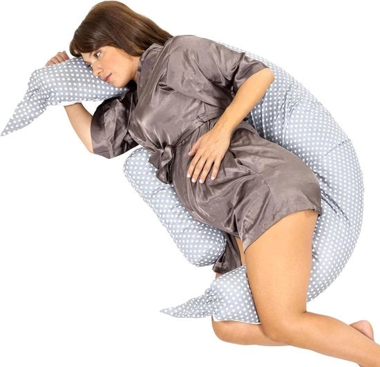 Cuscino per la notte e cuscino per l'allattamento con supporto dorsale, occipitale e addominale - Wieg Wipstoeltje Babybed Verkleiner KHugs PLUS.