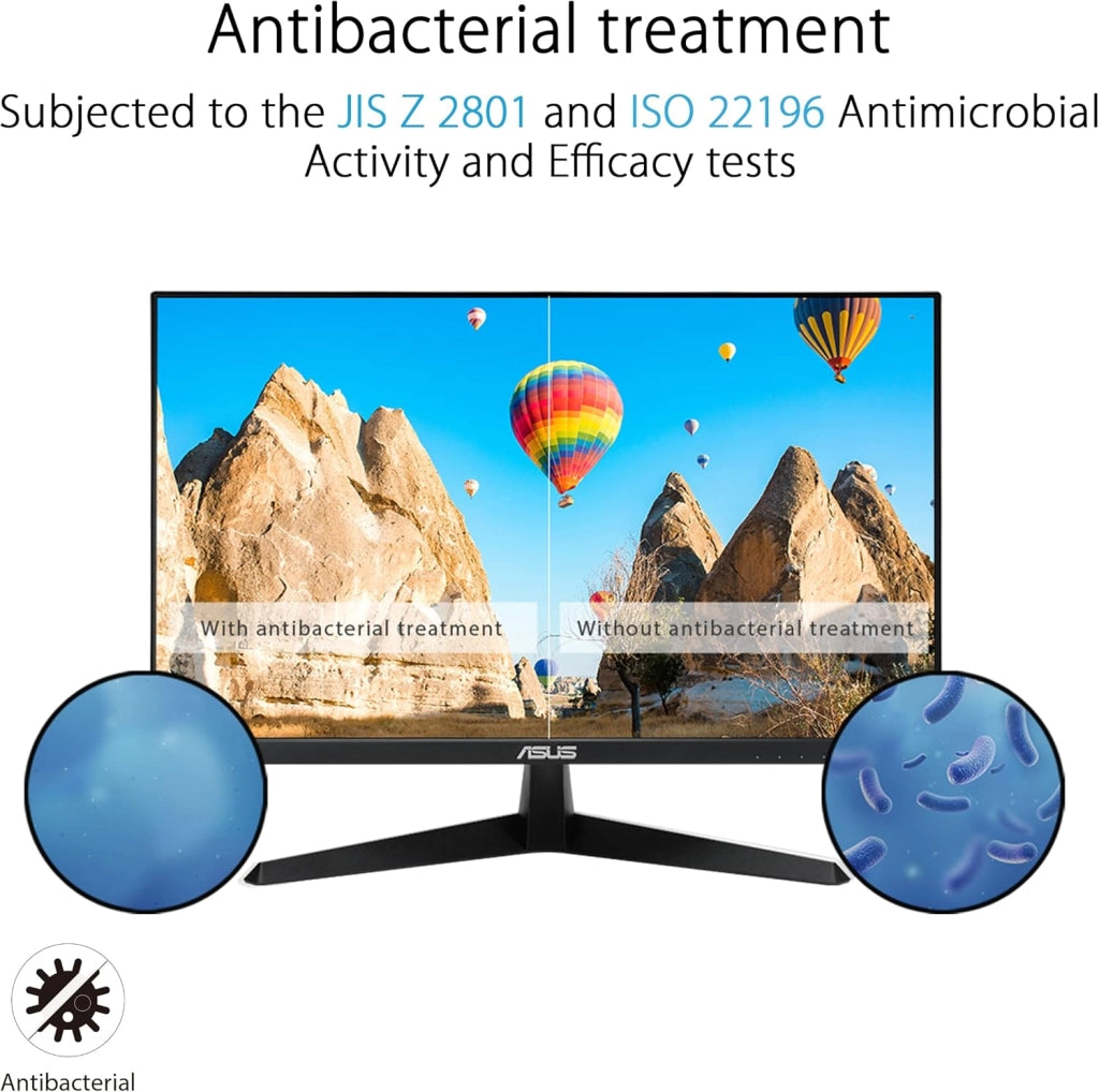 VY279HGE Eye Care Monitor Gaming 27” pollici FHD (1920 x 1080), IPS 144Hz, SmoothMotion, 1ms (MPRT), FreeSync Premium, Tecnologia Eye Care Plus, Filtro Luce Blu, Anti-sfarfallio, Nero