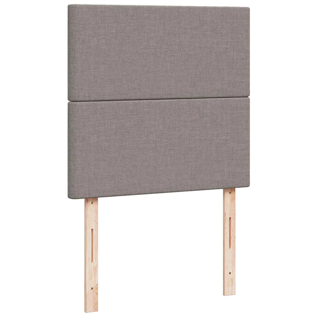 Struttura Letto Pouf con Materasso Tortora 80x200 cm in Tessuto 3313882