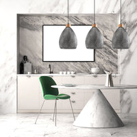 Lampada Da Soffitto Di Vetro Retro Black APP897-1CP