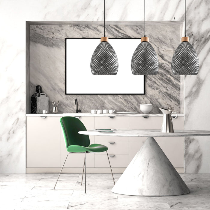 Lampada Da Soffitto Di Vetro Retro Black APP897-1CP