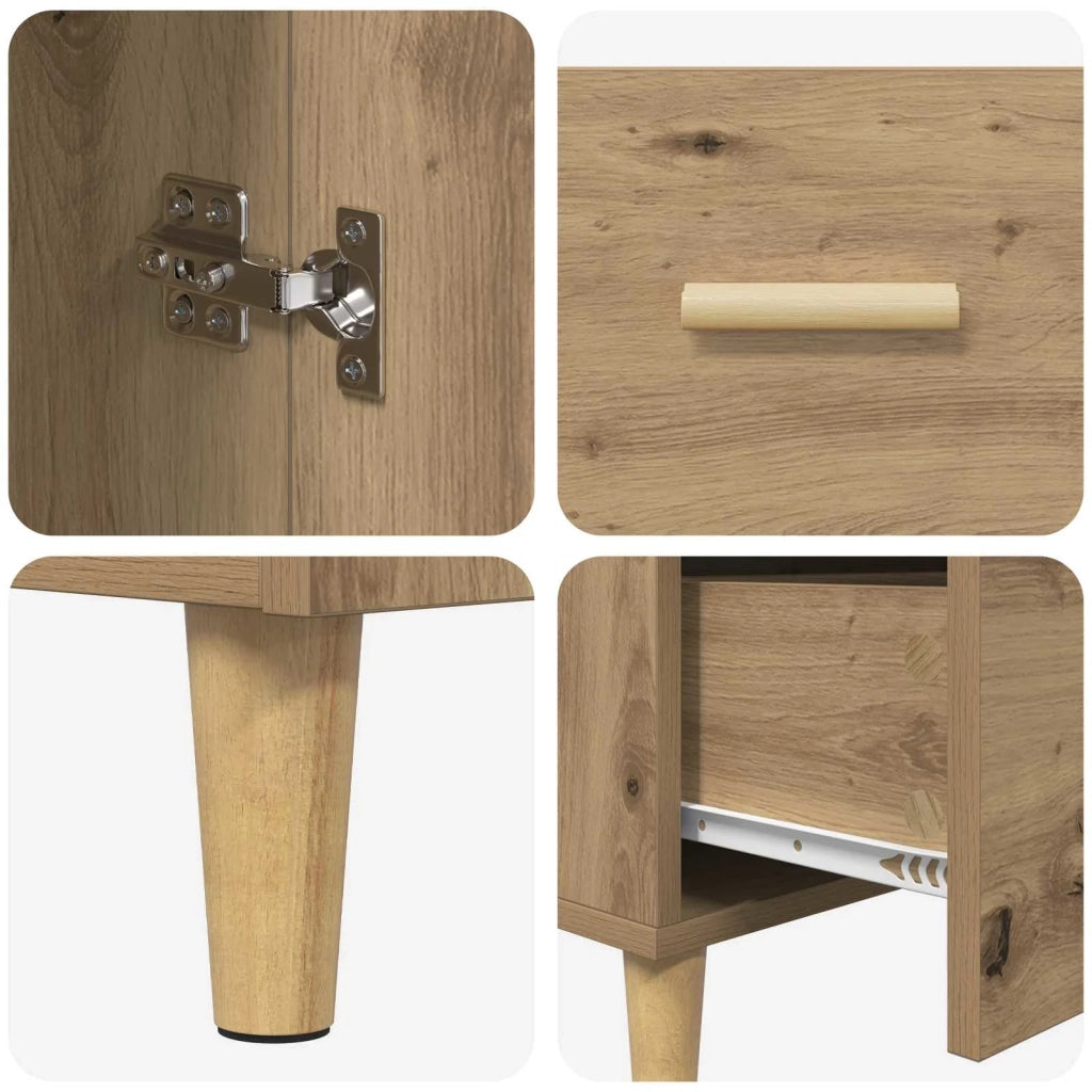 Credenza Rovere artigianale 34 x 69.5 x 90 cm Legno multistrato 880653
