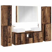 Set di mobili per il bagno 6 pcs Legno antico 3407237