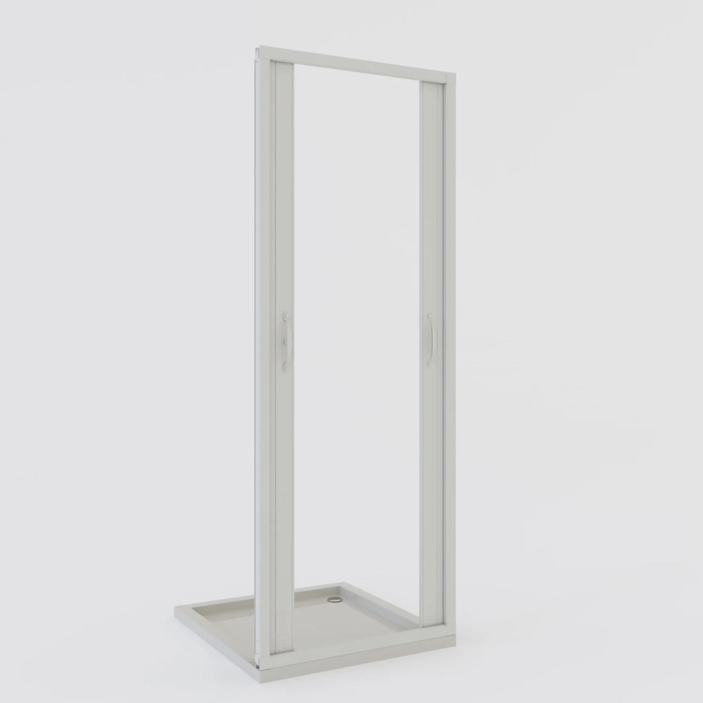 Porta doccia a soffietto in PVC 150 cm H 185 mod. Giglio con apertura centrale