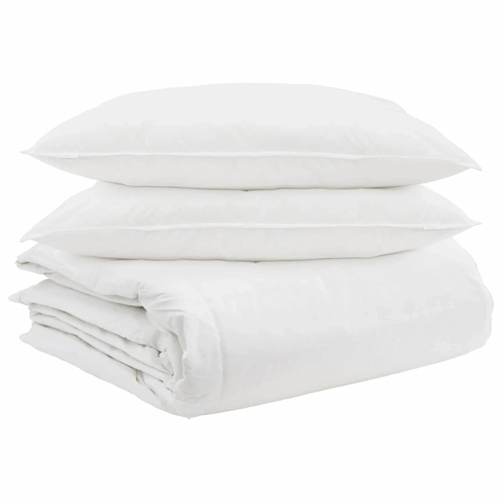 Set di Piumoni con cuscino 3 pcs Bianco Piuma d'anatra 3377003