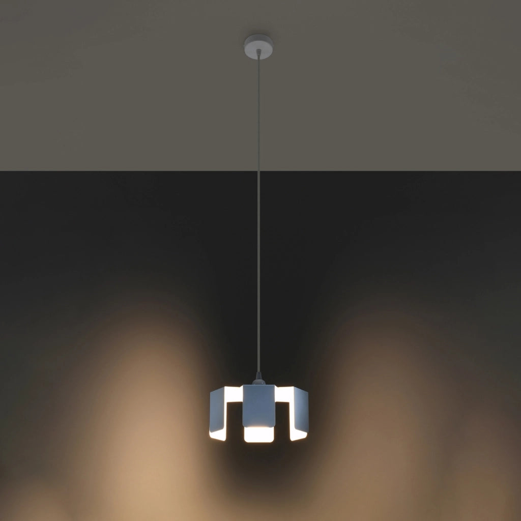 Lampada a sospensione CROCUS bianca metallo E27 Pure Lume
