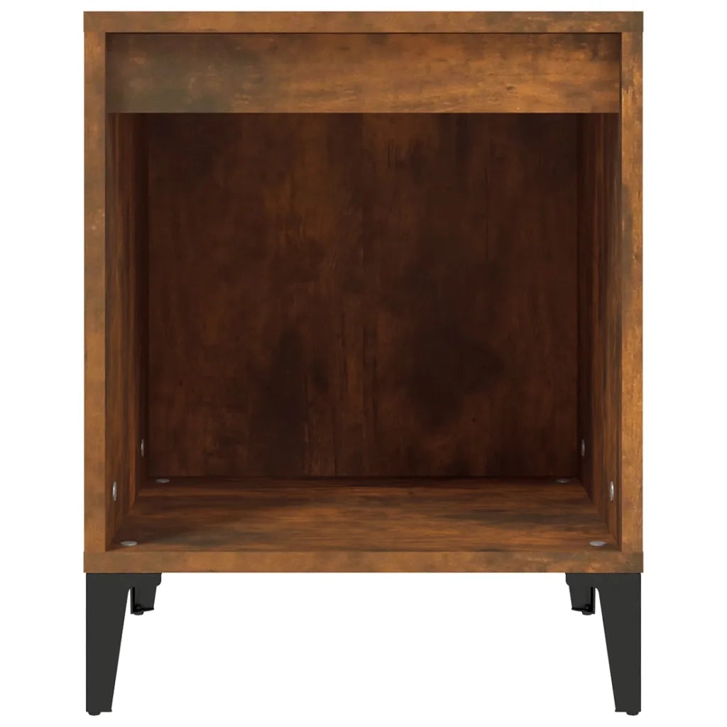 Comodino | Armadio da Notte | Mobiletto da notte Rovere Fumo 40x35x50 cm