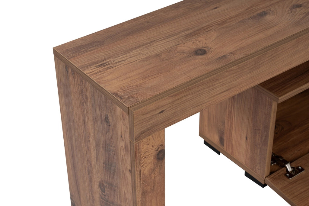 Porta TV in legno "Enclave" - 180 x 31 x 50 cm - Marrone