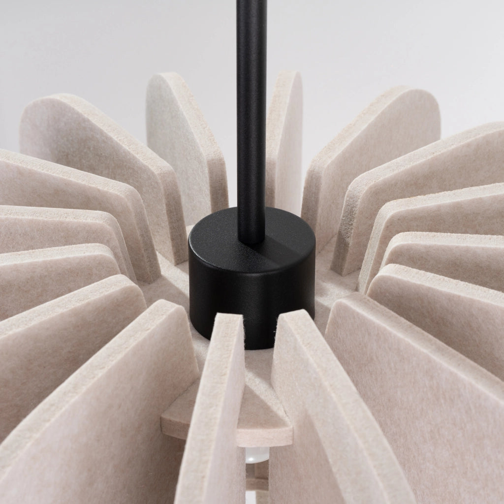 Lampada sospesa BARDEO moderna feltro beige Ø45cm E27