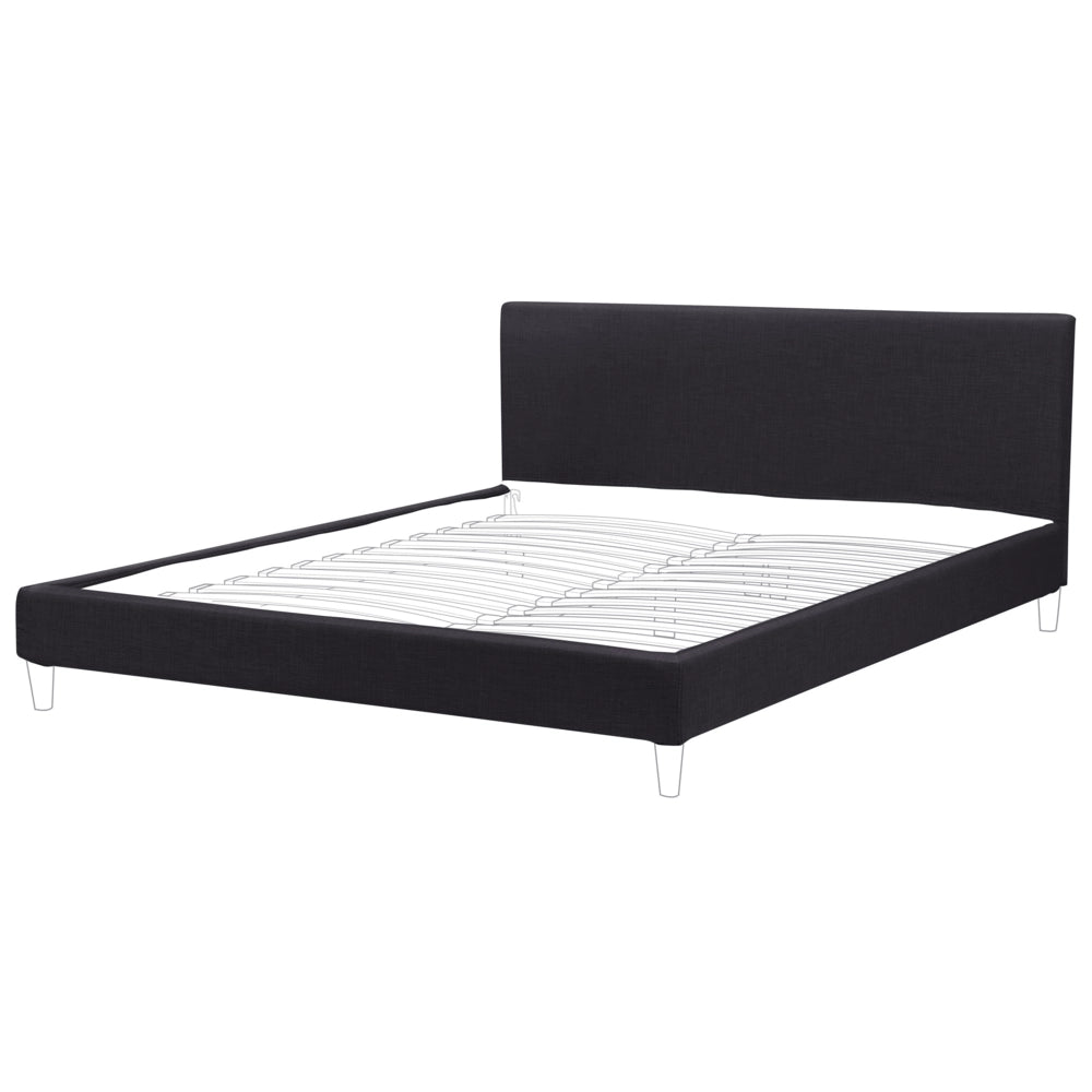 Copri Letto Tessuto Nero per Letto 180 x 200 cm Sfoderabile Lavabile
