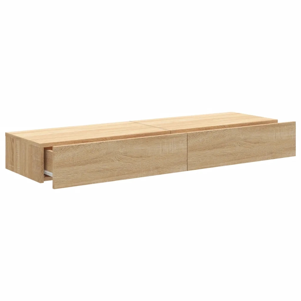 Mobili Porta TV con Luci LED 2pz Rovere Sonoma 60x35x15,5 cm 842891