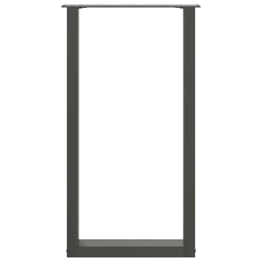 vidaXL Gambe per tavolo da bar a forma di U 2 pz Antracite 40x(90-91) cm Acciaio