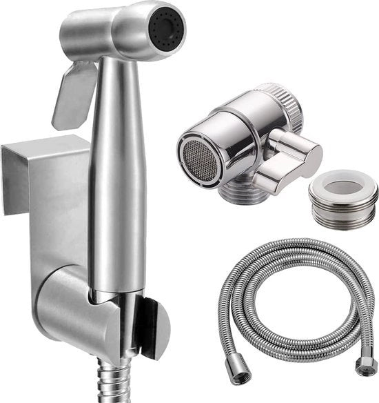 Set di doccia per lavandino, doccia per lavandino, manichetta di doccia con tubo da 140 cm per doccia per animali, per lavare il pelo o pulire il lavandino, con valvola di regolazione della pressione.