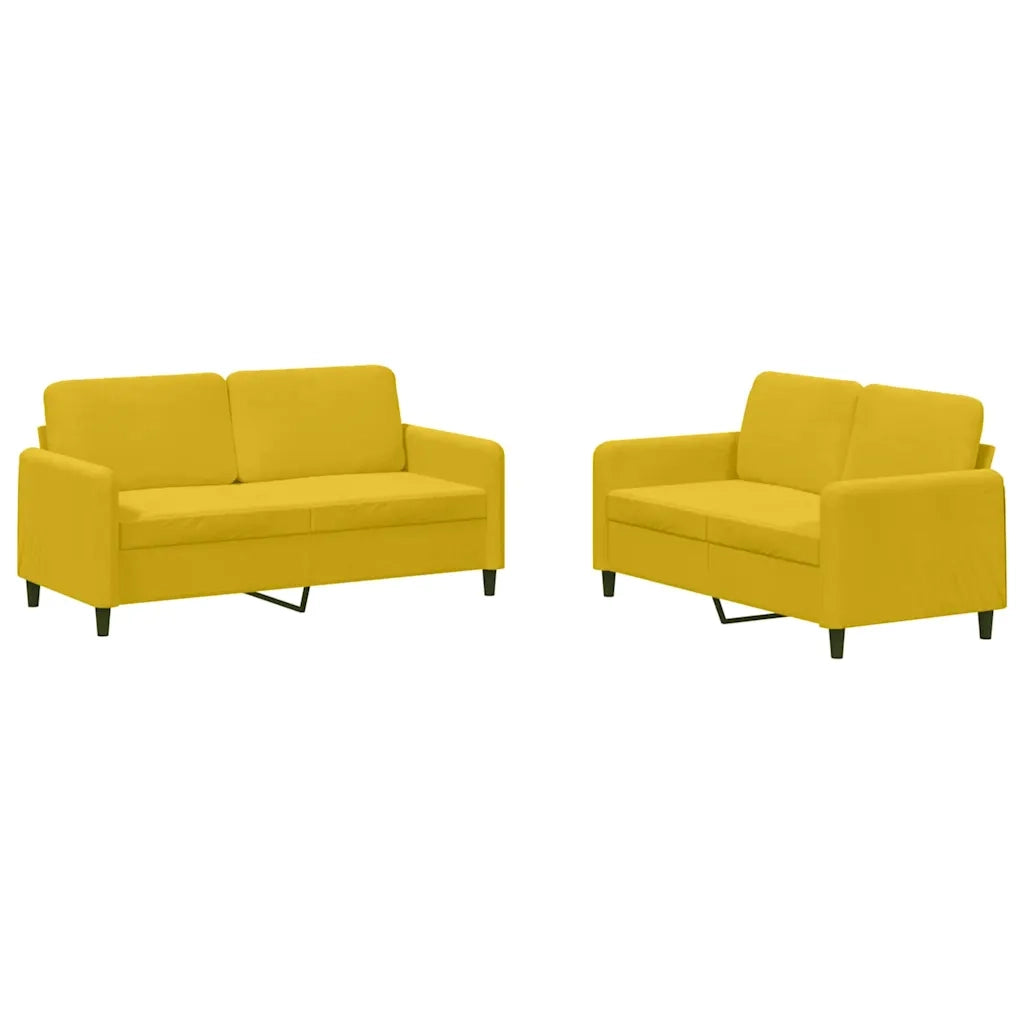 Set di Divani 2 pz Giallo in Vellutocod mxl 131579