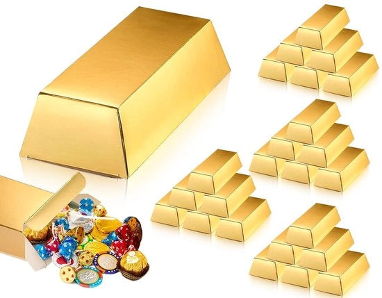 Cadeaudoosjes da 24 pezzi in cartone - Chocolatini - Trattatine da regalo - Accessori da festa - Dimensioni 14,5 x 5 x 3 cm