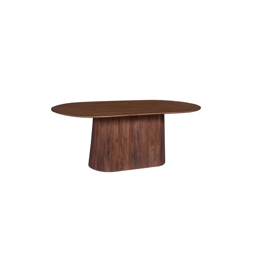 Tavolo da pranzo RIMBAUD – Effetto legno marrone – 200 cm – Stile contemporaneo