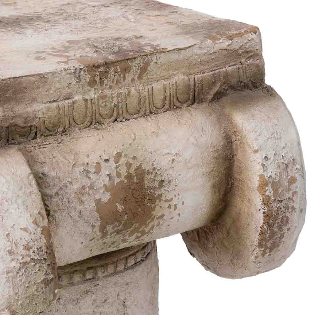 Colonna decorativa color pietra, cm 36x26x32,5h