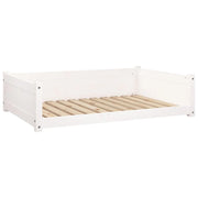 Cuccia per cani comoda cesta da divano 105,5 x 75,5 x 28 cm legno di pino massiccio bianco 02_0042633