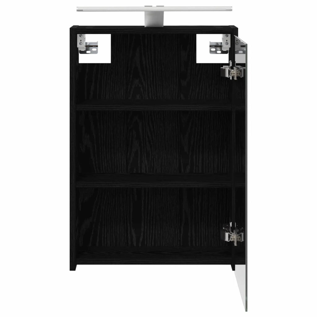 Mobiletto per specchio da bagno Rovere Nero 43 x 16 x 62.5 cm