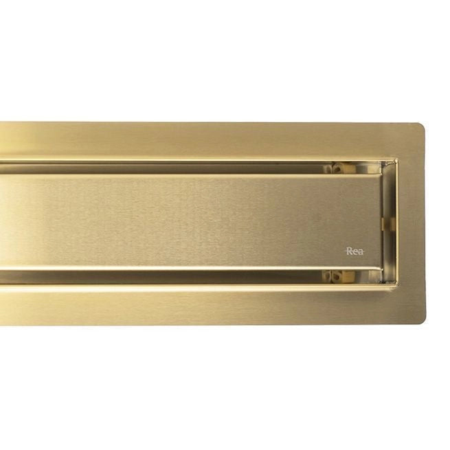 Scarico Lineare Rea Neox Pro Brush Gold 90
