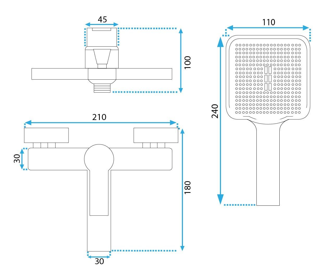 Rubinetto Da Vasca My2021-3c Rea Argus Chrome