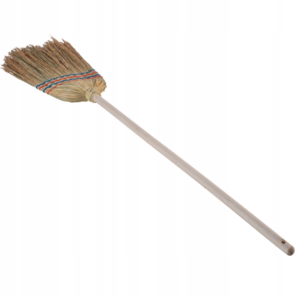 Scopa KADAX per prati e strade, manico da 140 cm, setole resistenti ed ecologiche.