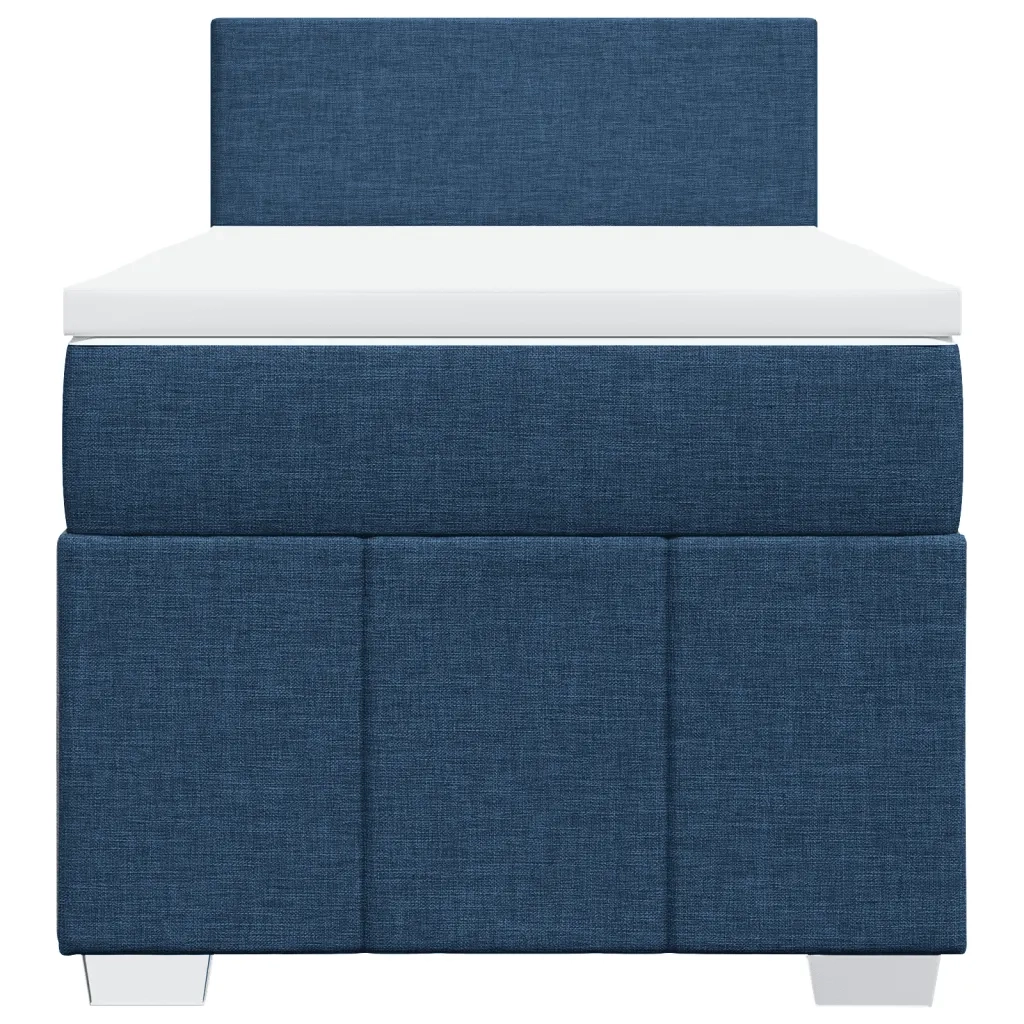 vidaXL Giroletto a Molle con Materasso Blu 90x200 cm inTessuto