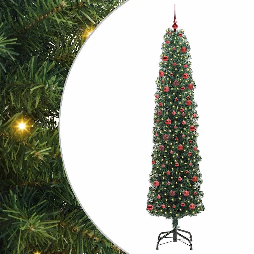 Albero di Natale artificiale con 300 LED Verde 210 cm 3394956