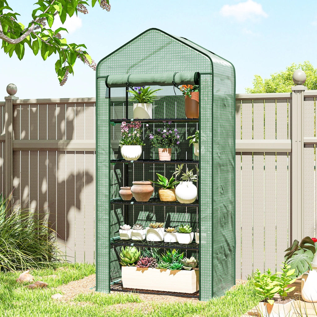 Serra da giardino 5 livelli ¨C zephmum ¨C Verde 90x49x193 cm