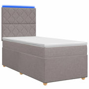 Letto box spring con materasso Tortora 80 x 200 cm Tessuto 3455228