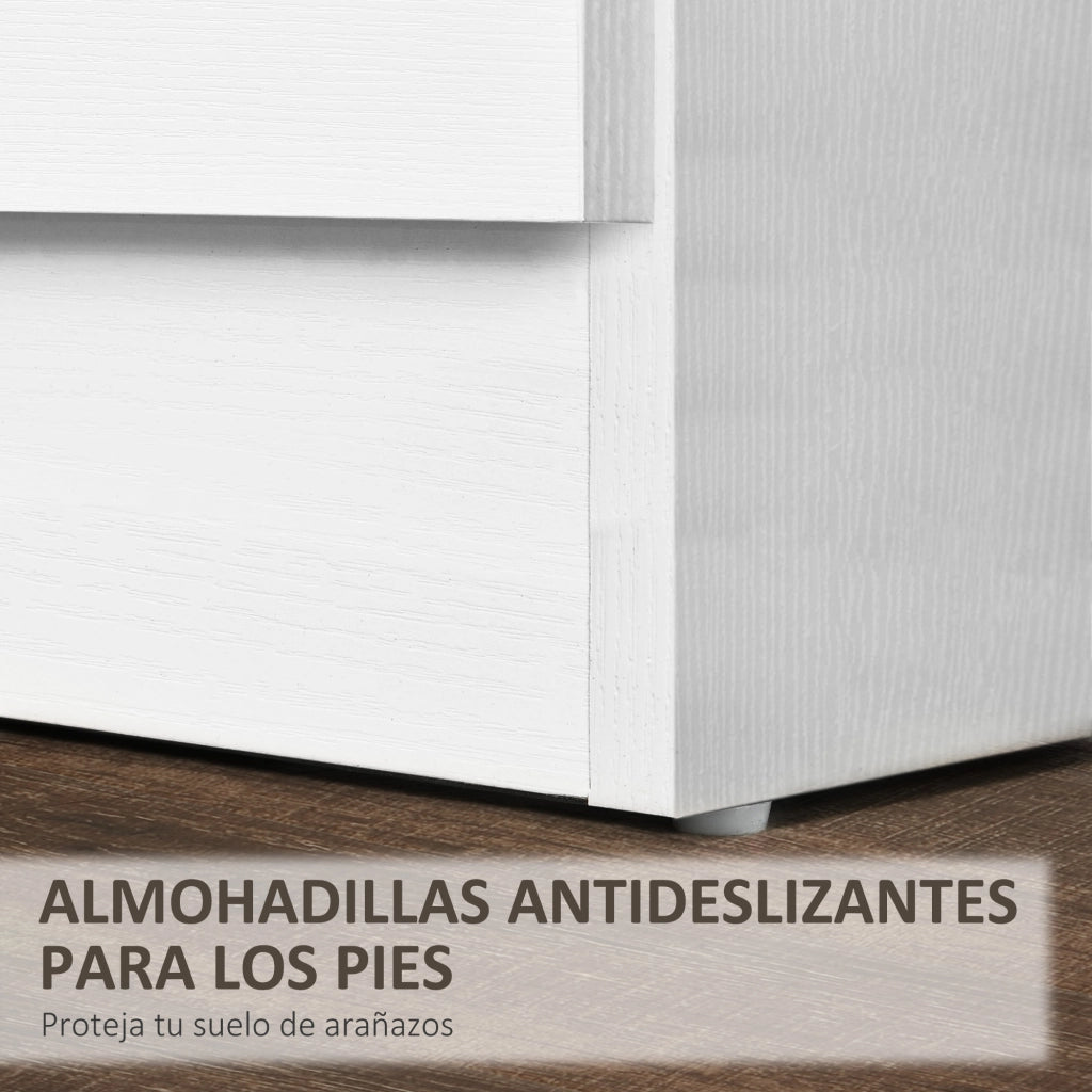 Comodino con 3 Cassetti ¨C Zephmum ¨C Bianco 40x35x58 cm