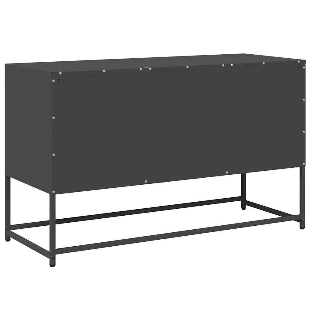 Mobile TV Nero 100,5x39x60,5 cm in Acciaio