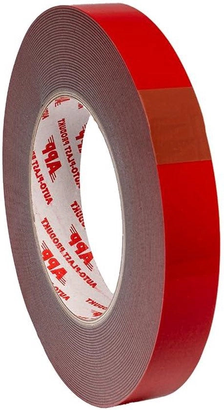 Nastro Adesivo Acrilico a Doppia Faccia - Nastro di Montaggio Extra Resistente e Idrorepellente Rosso - 10m Lungo 19mm Largo