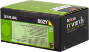 ORIGINAL Lexmark toner giallo 802Y 80C20Y0 ~1000 Seiten cartuccia di stampa riutilizzabile