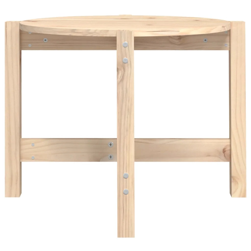 Tavolino da Salotto Ã˜ 62,5x45 cm in Legno Massello di Pino cod mxl 19700