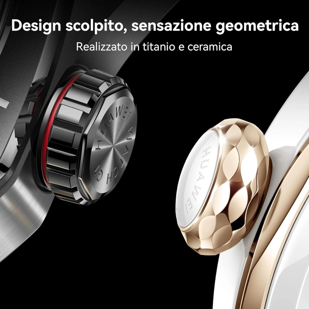 HUAWEI WATCH GT 5 Pro 42mm Smartwatch, Design Elegante, Nuova Modalità Corsa e Ciclismo, Monitoraggio della Salute, 7 Giorni di Durata, GPS, Chiamata Bluetooth, iOS e Android, Ceramica Bianca