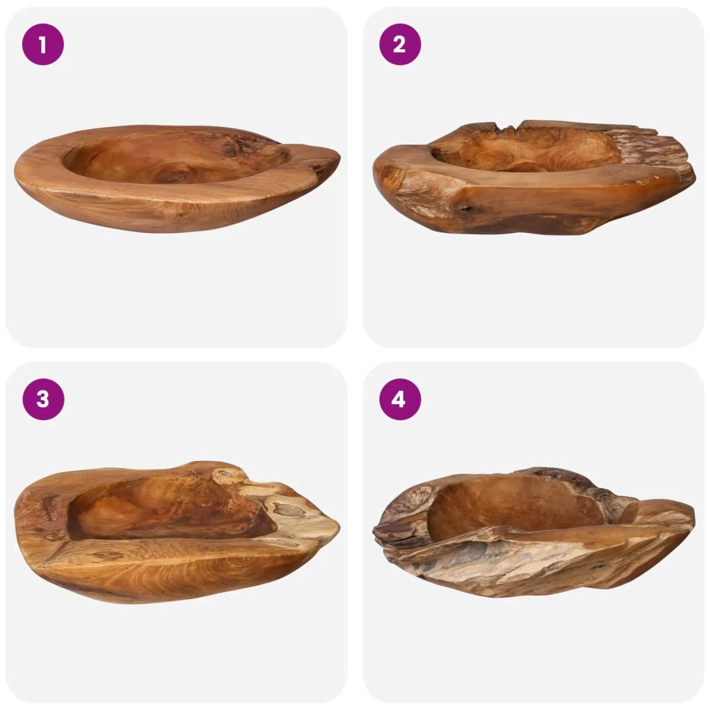Portafrutta JEPARA Ø 50 cm Legno di teak massello Rotondo 42010337