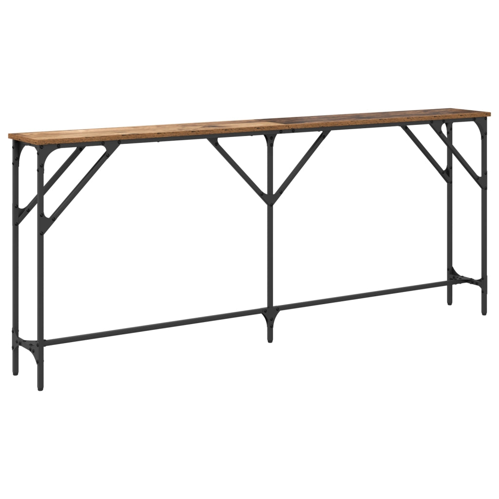 Tavolo Consolle Legno Invecchiato 180x23x75 cm Legno Ingegnerizzato