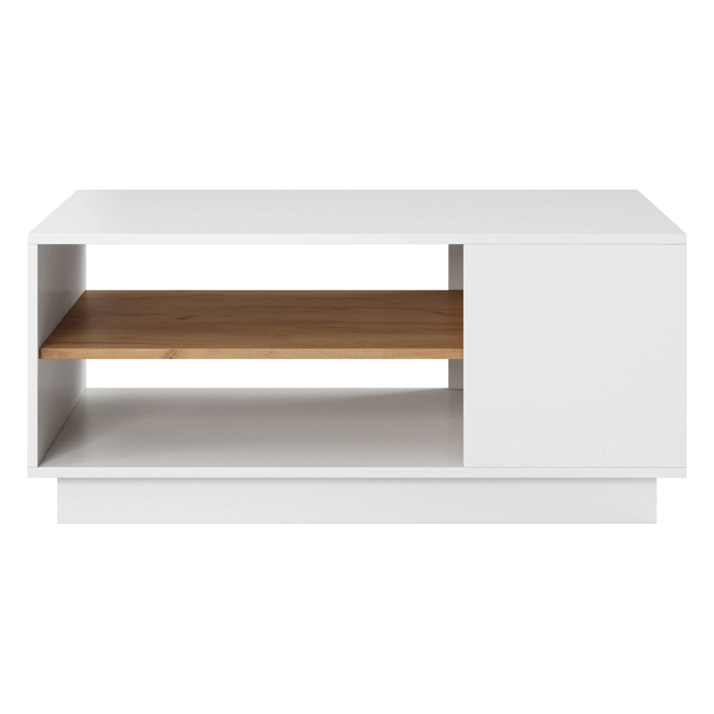 Karada, Tavolino da Salotto 2 Vani, 100x46x60h cm Bianco