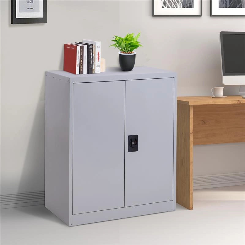 ARMADIETTO PORTADOCUMENTI CON CHIUSURA DI SICUREZZA IN ACCIAIO GRIGIO 80X40X92.5CM