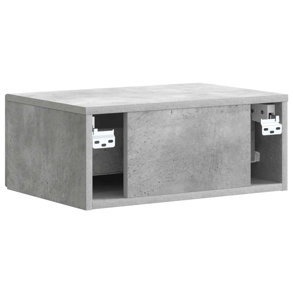 Set di 2 Comodini | Armadio da Notte | Mobiletto da notte Grigio Cemento 49 x 34,5 x 20 cm