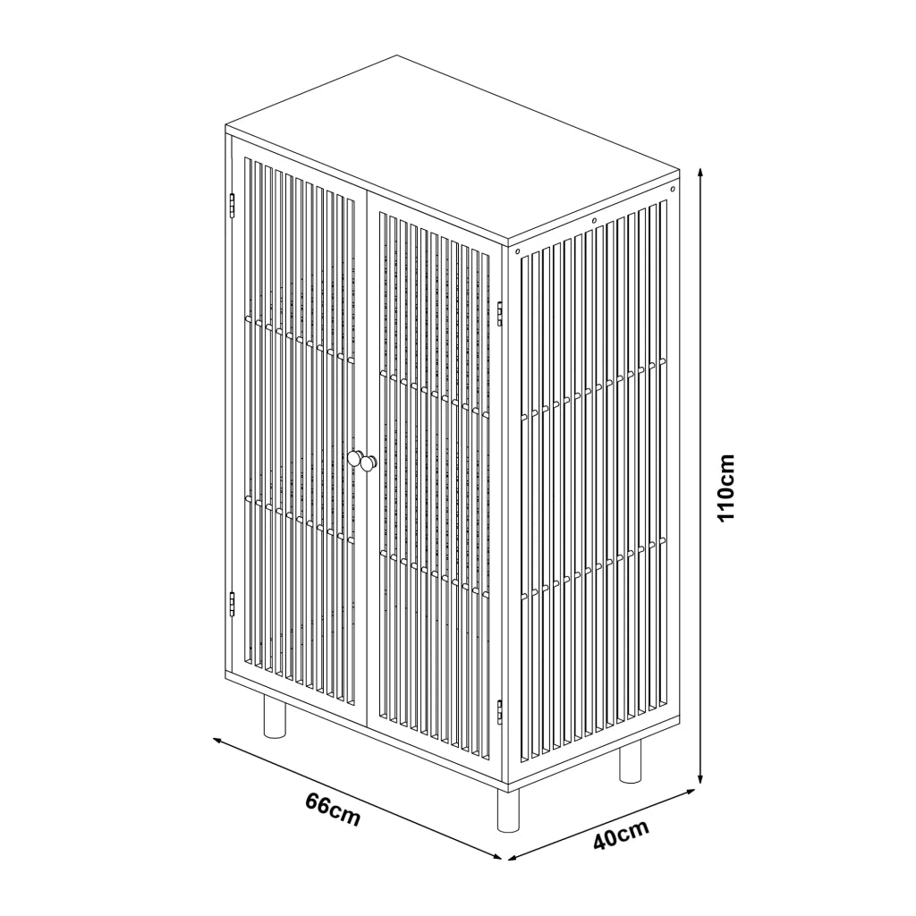 Mobiletto/scaffale/contenitore basso 110 x 66 x 40 cm contenitore in bambù naturale 03_0008862