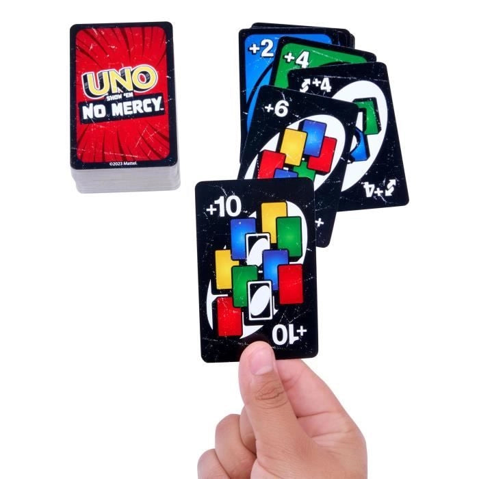 Gioco di carte UNO SHOW EM NO MERCY - MATTEL - HWV18 - 56 carte - Nuove regole spietate