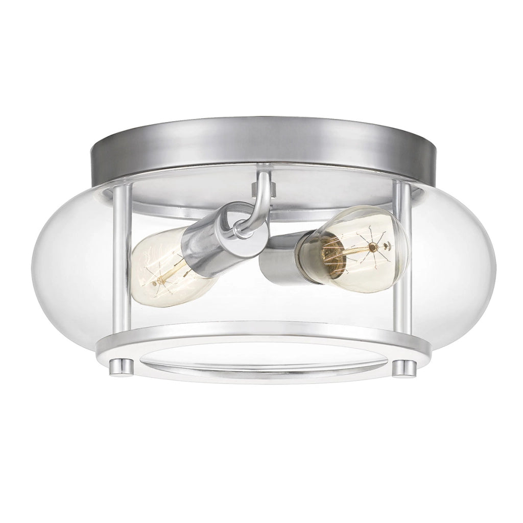 Plafoniera bagno tonda 30,5 cm 2xE27 cromo Trilogy Quoizel
