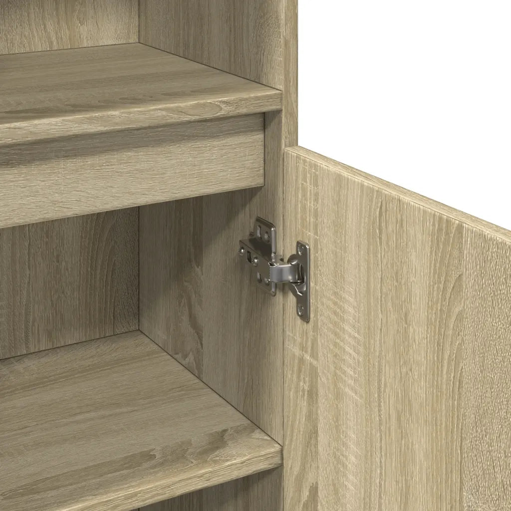 Mobiletto da bagno in rovere Sonoma 30 x 30 x 190 cm pratico contenitore design pulito in legno di rovere Sonoma 02_0049710