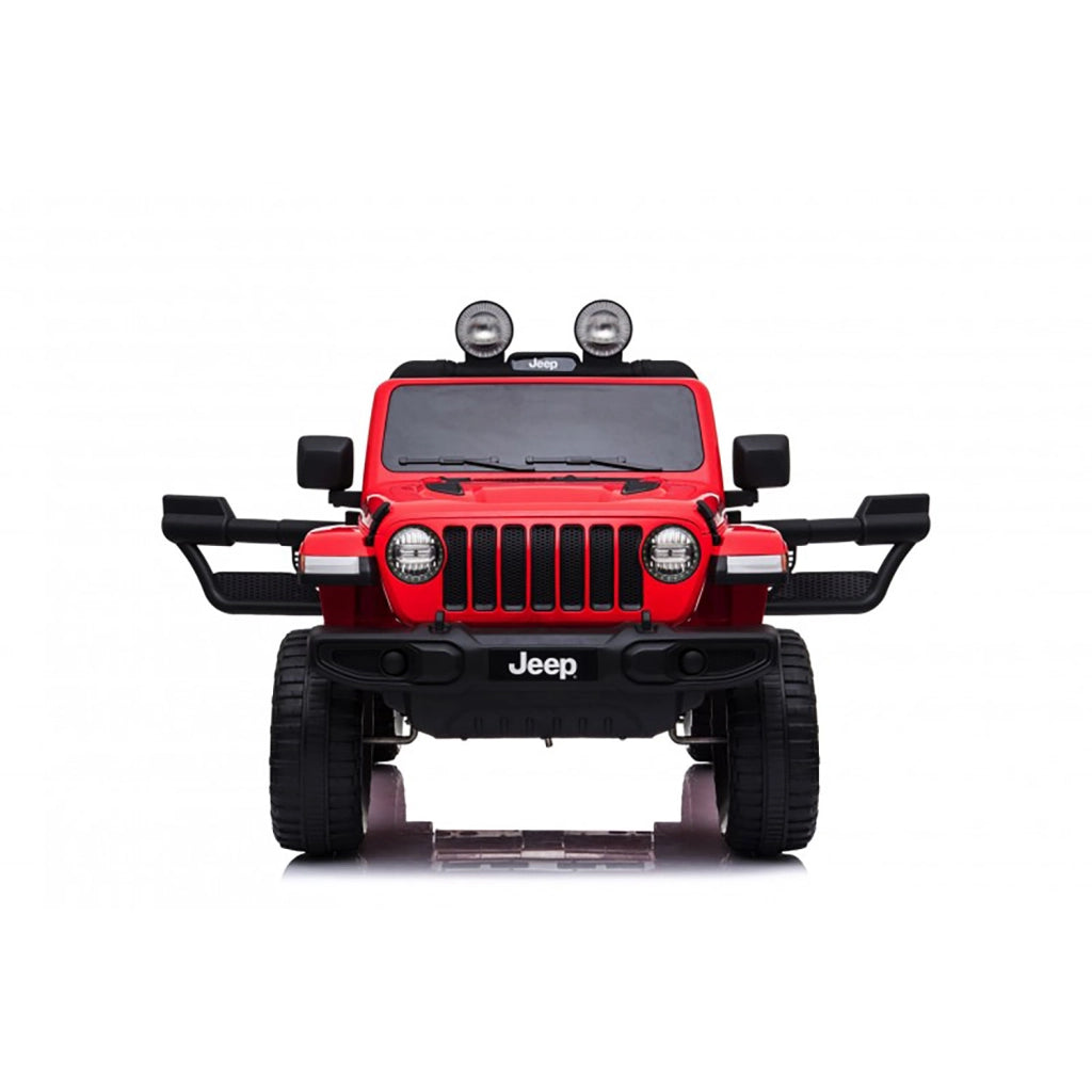 Macchina Elettrica per Bambini Fuoristrada Jeep Wrangler Rubicon 12V con Telecomando Rosso
